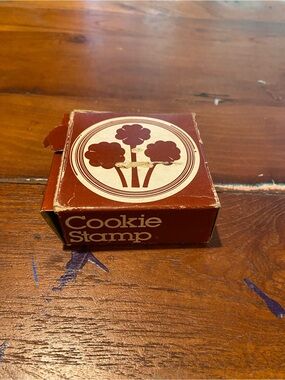 Vintage Vienna glass Cookie Stamp in original package
